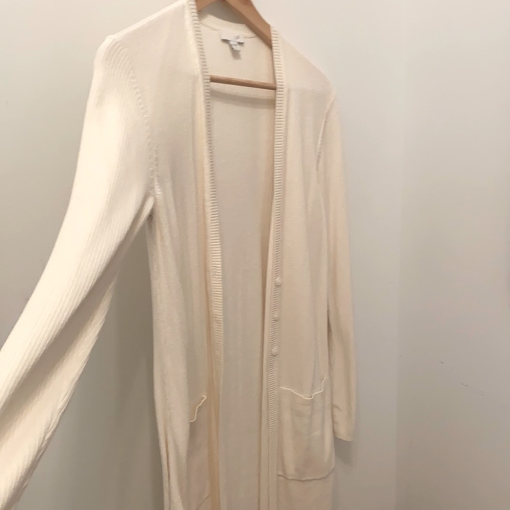 White long cardi